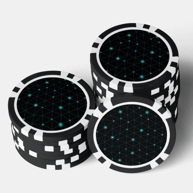 Une jeton de poker avec un design élégant présente (Empiler)