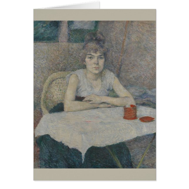 Une jeune femme à une table par Henri Toulouse-Lau (Devant)