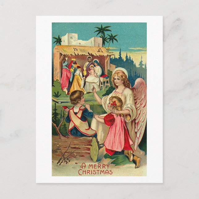 Une jolie carte d'ange de Noël (Devant)