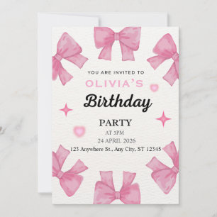 Une jolie invitation à une fête d'anniversaire