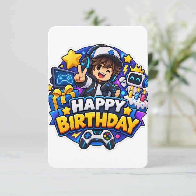 Une jolie invitation d'anniversaire (Debout devant)