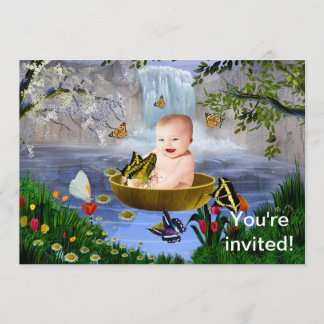 Une jolie invitation pour bébé nature