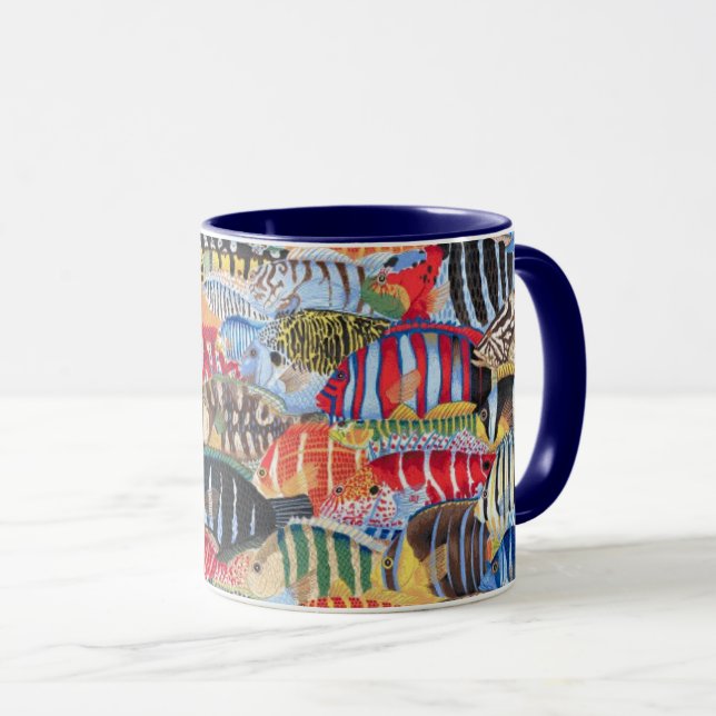 Une jolie tasse de poisson rayée Philip Jacobs Fab (Devant droit)