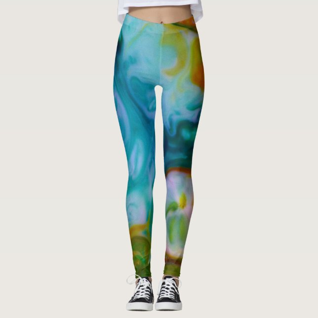 "Une journée à la plage" leggings (Devant)