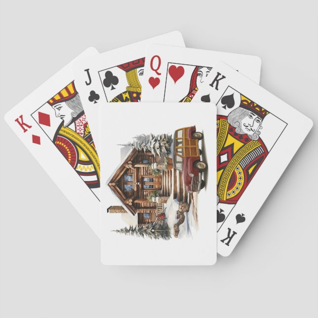 Une journée d'hiver cartes à jouer (dos)