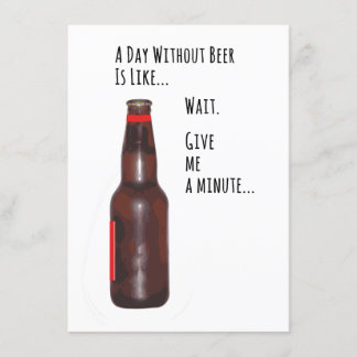 Une journée sans bière Carte drôle