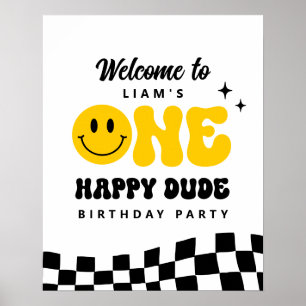 UNE joyeuse Affiche de bienvenue de fête d'anniver