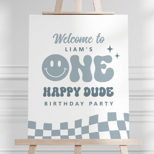 UNE joyeuse Affiche de bienvenue de fête d'anniver