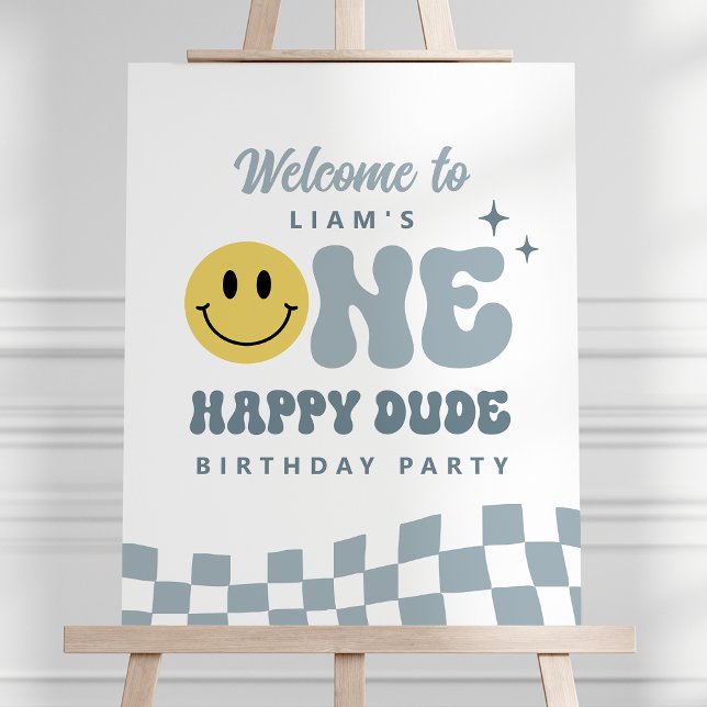 UNE joyeuse Affiche de bienvenue de fête d'anniver (Créateur téléchargé)