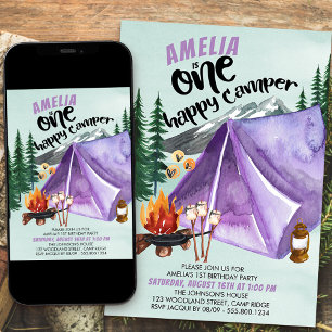 Une joyeuse Camper Girls 1er Invitation anniversai