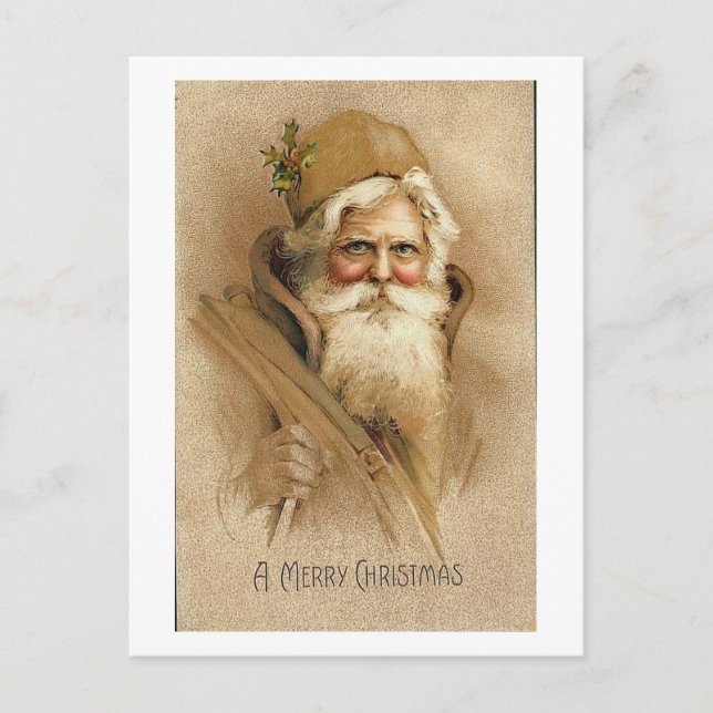 Une joyeuse carte Noël Old Père Noël (Devant)