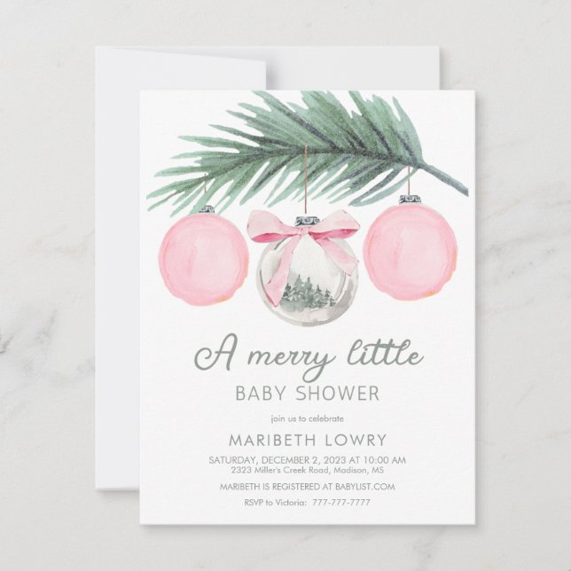 Une joyeuse Petite Invitation Baby shower (Devant)