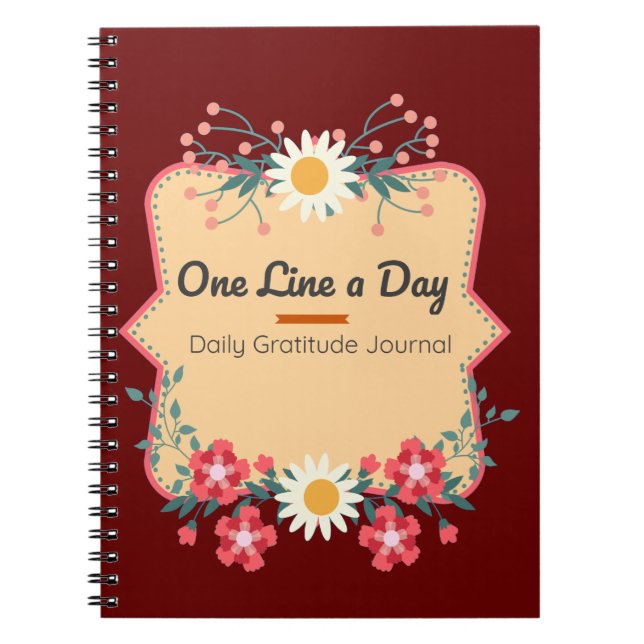 Une ligne par jour - Daily Gratitude Journal (Devant)