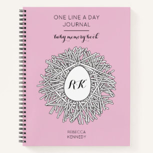 Une ligne par jour Journal Bébé Girl Mémoire Livre