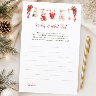 Une liste de seaux pour une Baby Shower de Noël jo