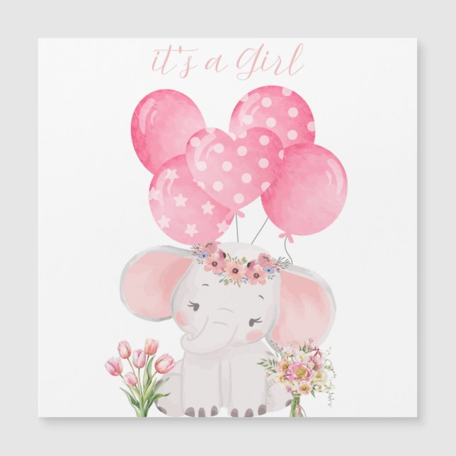 Une main adorable illustrée "c'est une fille" (Devant)