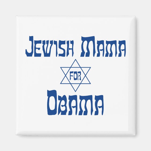 Une Mama Juive Pour Obama Magnet Étoile (Devant)