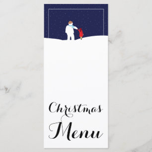 Une Marche Avec Menu De Noël Snowman