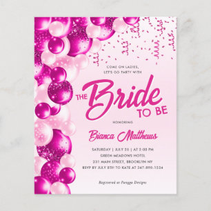 Une mariée à ballons roses chaudes pour être Fête