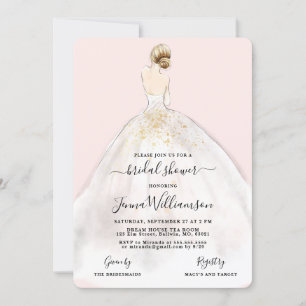 Une mariée d'aquarelle dans une invitation à la do