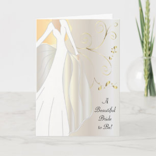 Une mariée ravissante à venir Carte de félicitatio