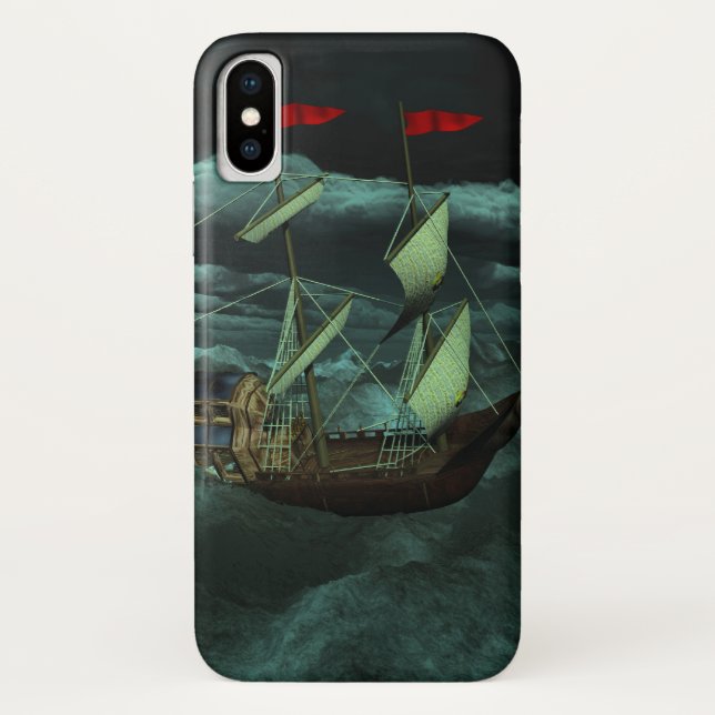 Une mer sauvage et orageuse coque iphone-Mate (Dos)