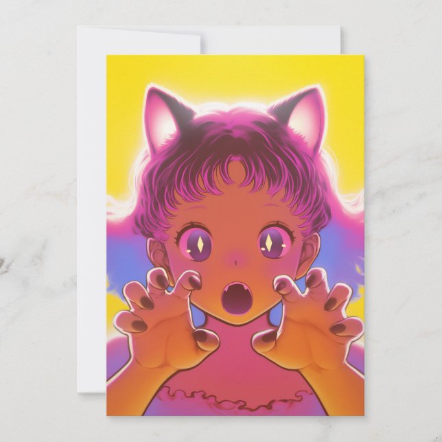 Une mignonne fille au chat (Devant)