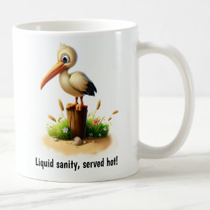 Une Mignonne Mug de café en cigogne peint en 3D