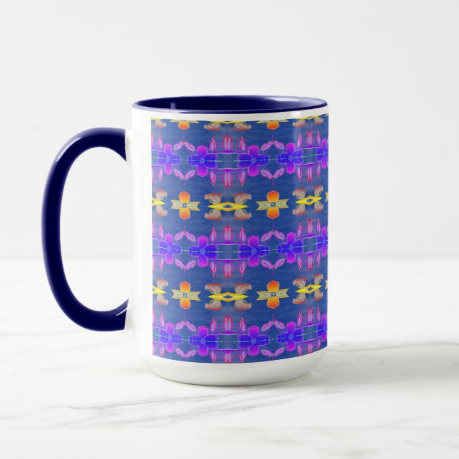 Une Mignonne Petite Mug De Café À Pattes Florales (Gauche)