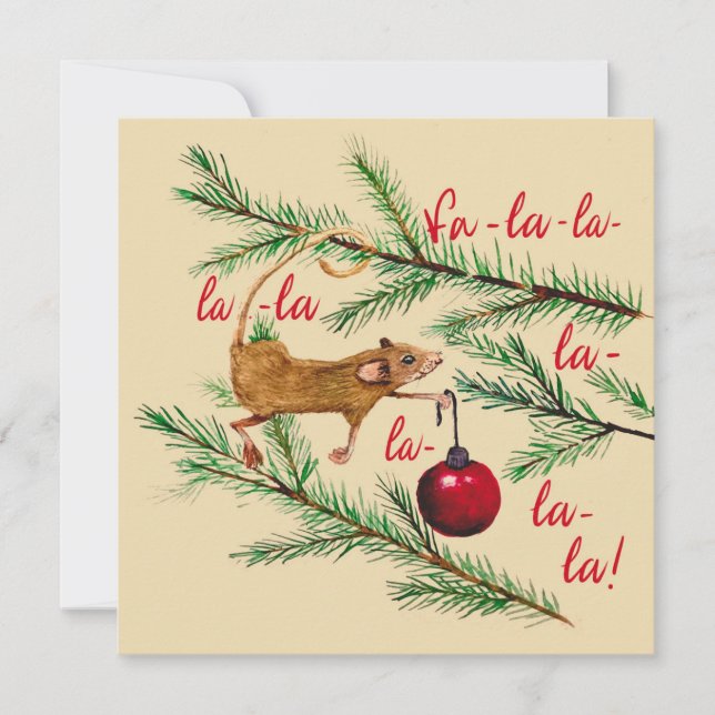 Une minuscule souris décore l'arbre de Noël (Devant)
