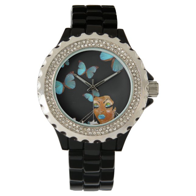 Une montre bleue (devant)