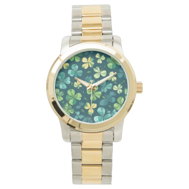 une montre de trèfle à quatre feuilles (devant)