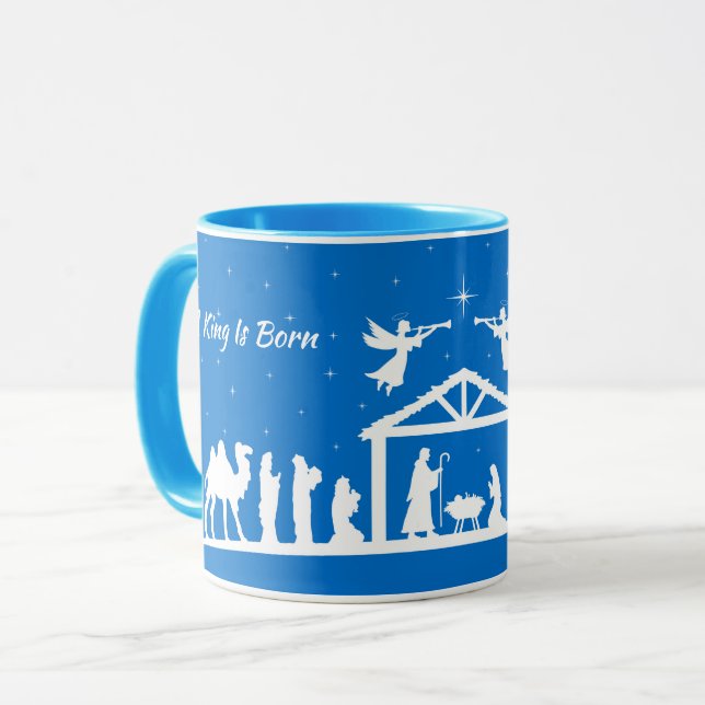 Une naissance royale - Mug Scène de Nativité  (Devant gauche)