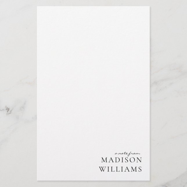 Une note chic de la papeterie de typographie de sc (Devant)