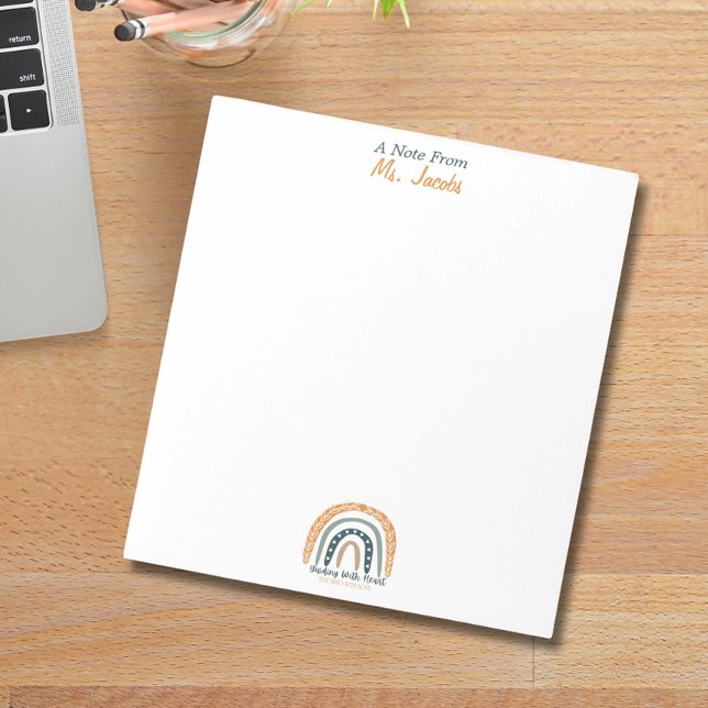 Une Note Du Bloc-Notes Inspiré De L'Enseignant Arc (A Note From Inspirational Rainbow Teacher Notepad)