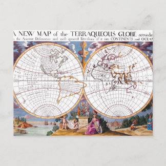 Une Nouvelle Carte De La Carte Postale Terraquée G