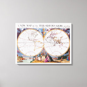 Une Nouvelle Carte De La Toile Enveloppée Terraque