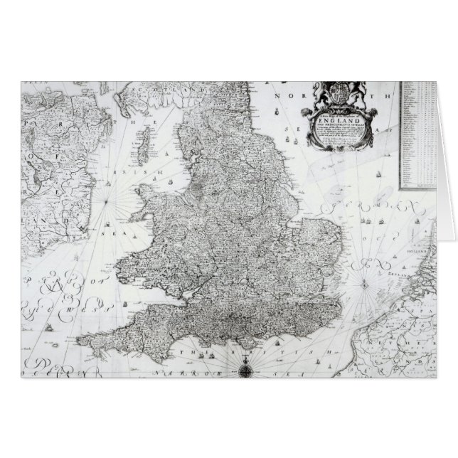 Une nouvelle carte du royaume de l'Angleterre (Devant horizontal)