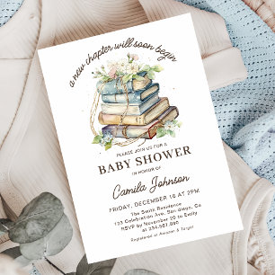 Une nouvelle page commence Invitation pour Baby Sh