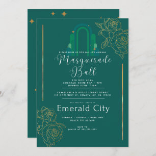 Une Nuit Magique À Emerald City Party Invitation