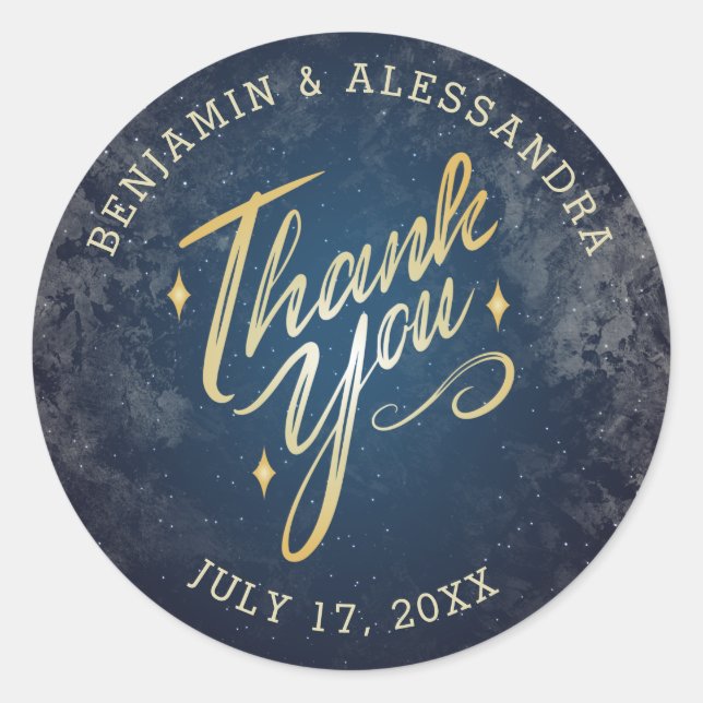 Une nuit sous les étoiles Stickers Merci (Devant)