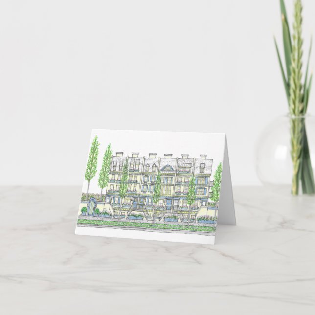 UNE ODE AUX MAISONS EN ENFILADE CARTE DE VOEUX (Devant)