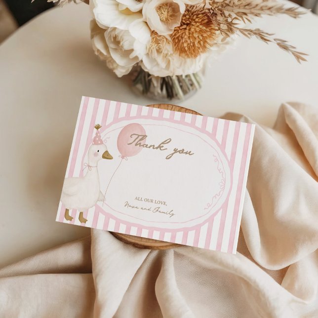 Une oie idiote Rose Filles Anniversaire Merci (Créateur téléchargé)