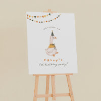 Une oie sotte première fête d'anniversaire Affiche