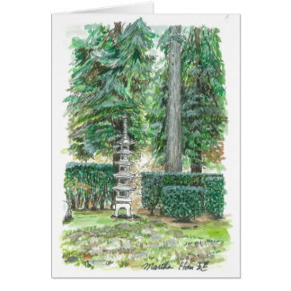 Une pagode dans le jardin japonais