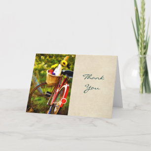 Une Pain de pain un Jug de vin et un vélo Merci