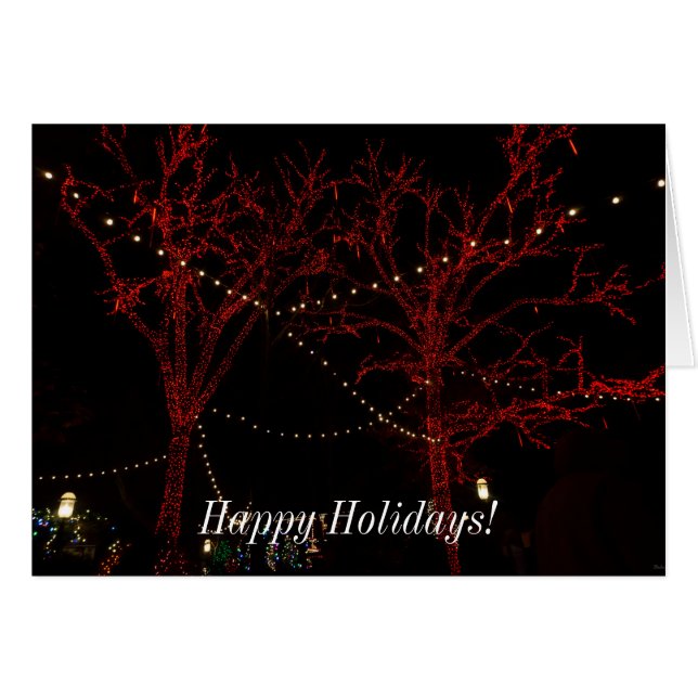 Une paire rouge Joyeuses cartes de Noël (Devant Horizontal)