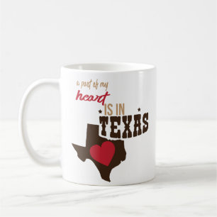Une partie de mon coeur le Texas couple la tasse