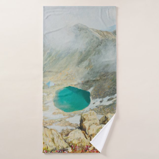 Une peinture à l'huile sur toile du plus haut somm (Serviette de bain)