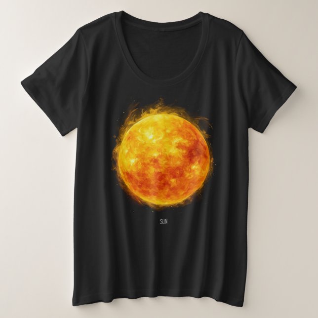 Une peinture du soleil dans un T-Shirt spatial (Design devant)